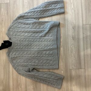 Jcrew Gray Cable Knit Sweater